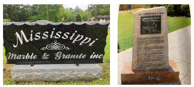 Granite signs from Phillips Monuments company