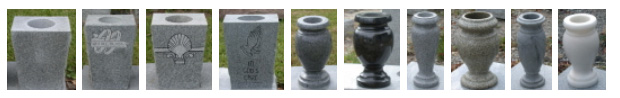 granite grave vases